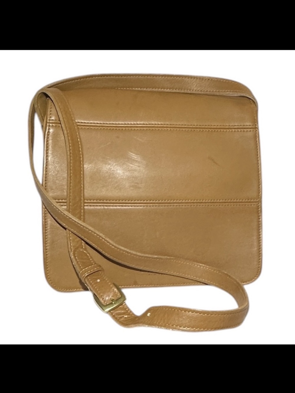 Vintage Coach Tribeca flap crossbody bag RARE toffee colored leather